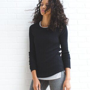 LULULEMON Cabin Yogi Long Sleeve Heathered Dark Grey Cashmere Boolux